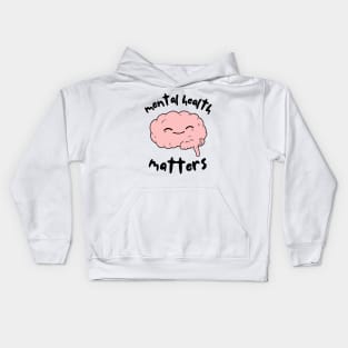 Mental Health Matters Awareness Brain Kids Hoodie